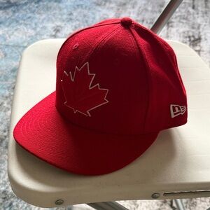 New Era Red Maple Leaf Hat
